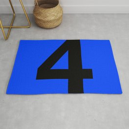 Number 4 (Black & Blue) Area & Throw Rug