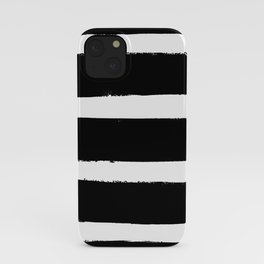 Black & White Paint Stripes by Friztin iPhone Case