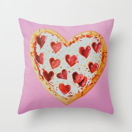 I heart pizza Throw Pillow