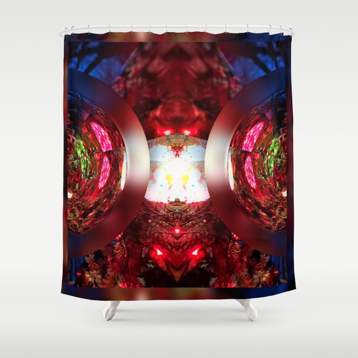 Red Light Photograph Shower Curtain