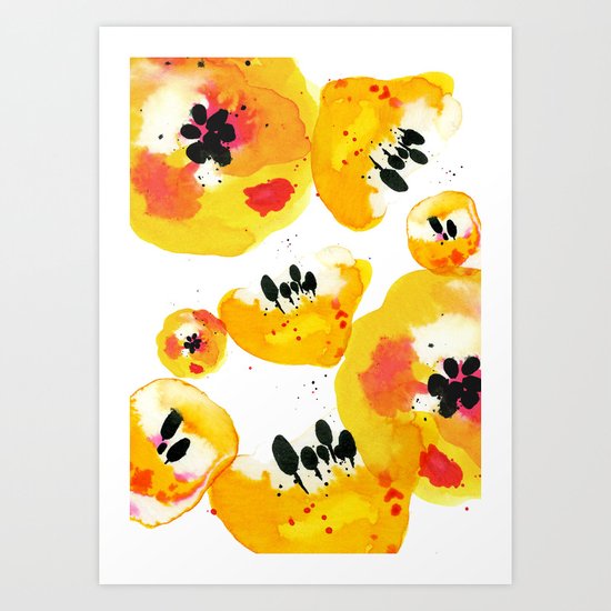 Water Flowers Art Print