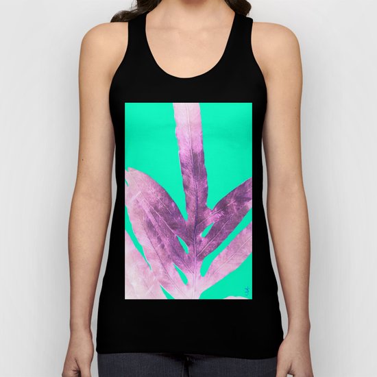 Lavender Fern on Mint Green Winter Wonderland Unisex Tank Top