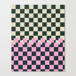Retro Checker Pattern  Canvas Print