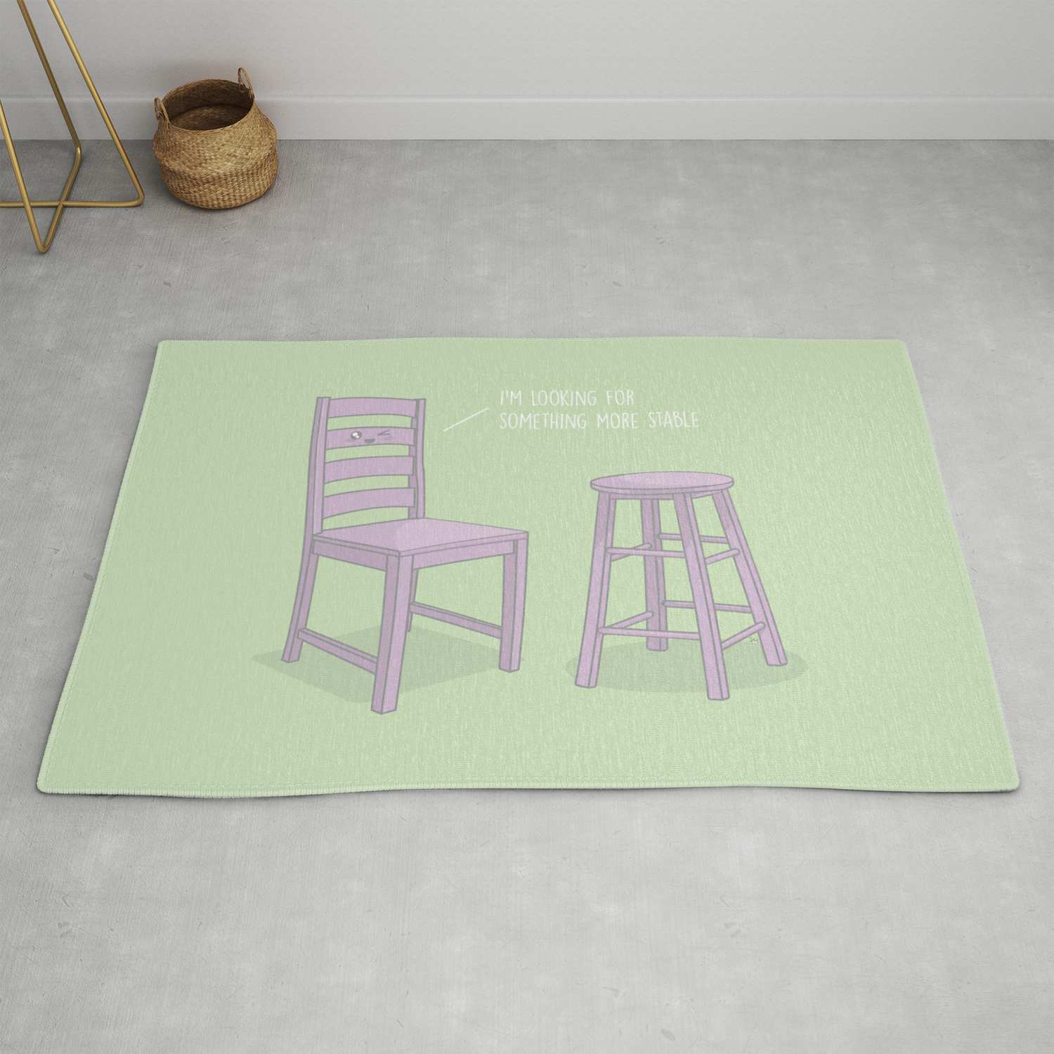 Something More Stable Kawaii Chair Rug By Sharnamyers Society6