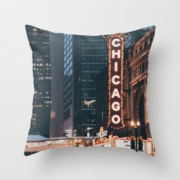 Chicago Street Throw Pillow