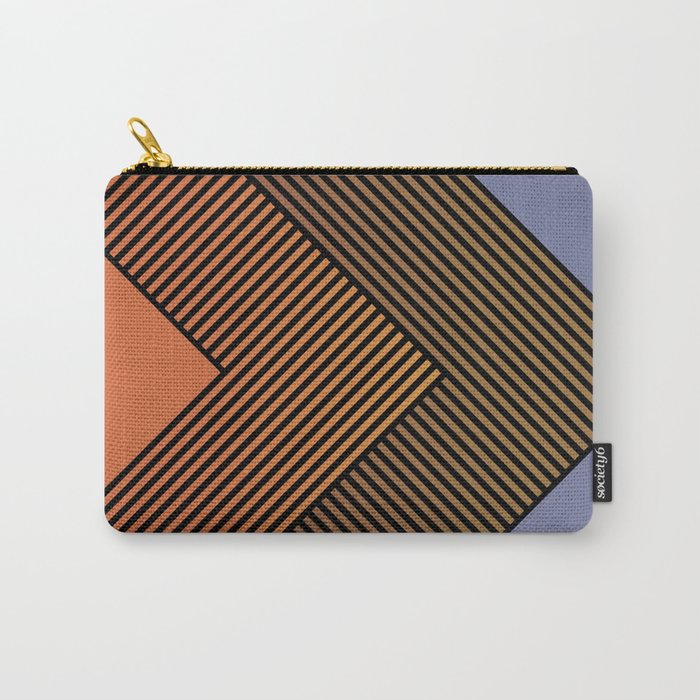 Orange Vibes - Geometric Triangle Arrows Big Carry-All Pouch