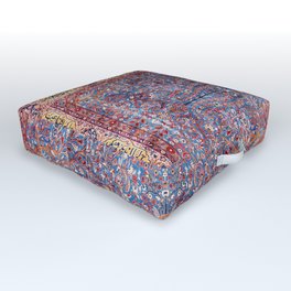 Kashan Central Persian Rug Print Outdoor Floor Cushion