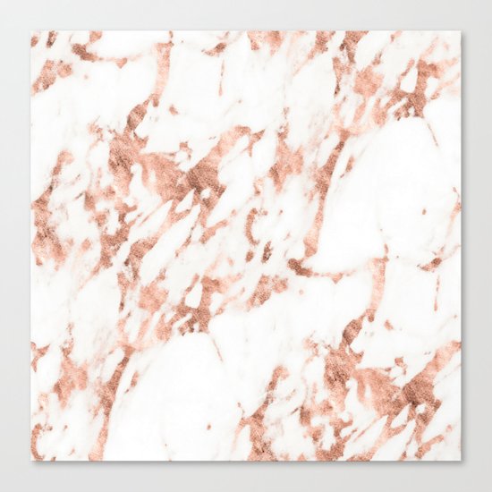 Rose Gold Marble - Perfect Pink Rose Gold Marble Canvas Print