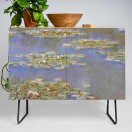 Monet, water lilies or nympheas 5 w1675 water lily Credenza