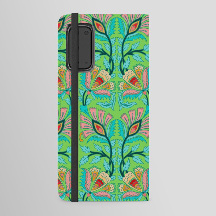 Green Flower Android Wallet Case