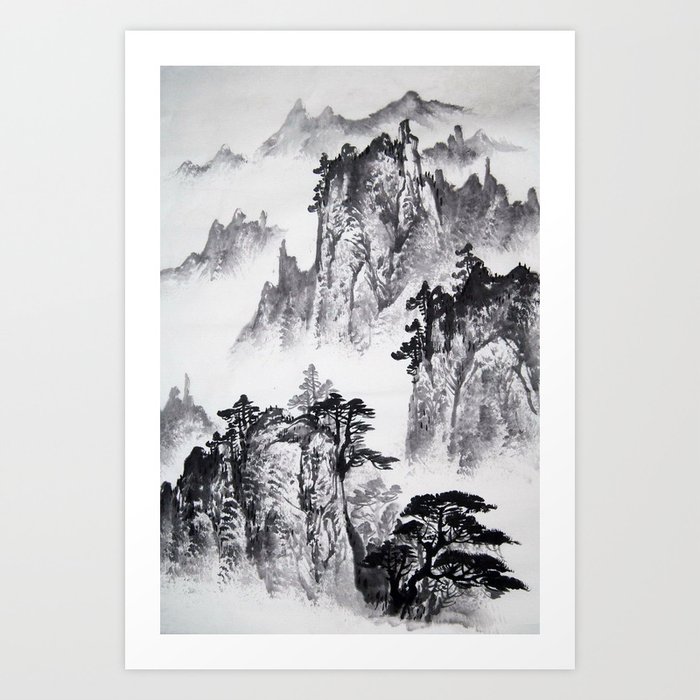 chinese paintings of mountains