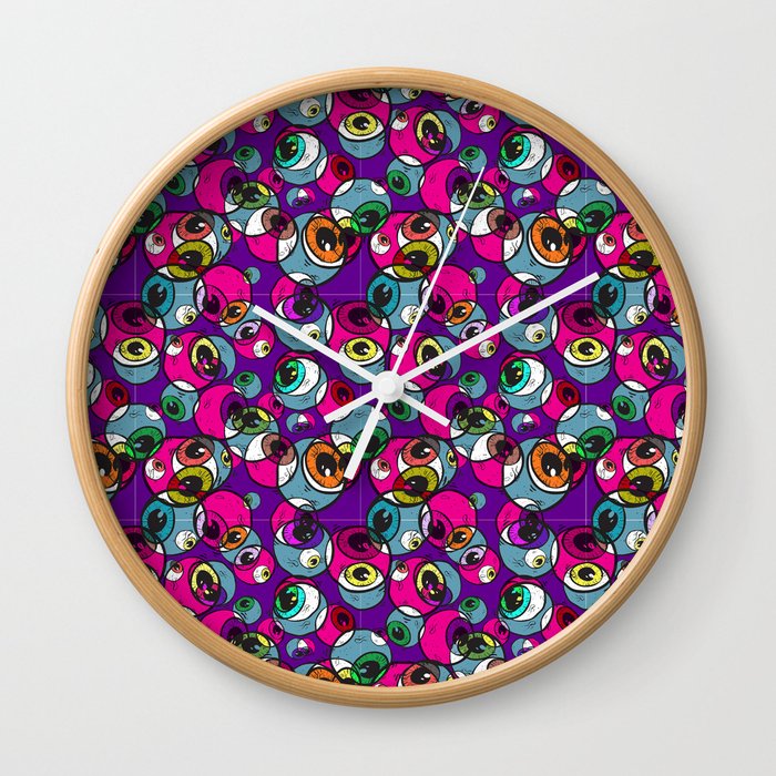 Psychedelic Eye Balls Wall Clock
