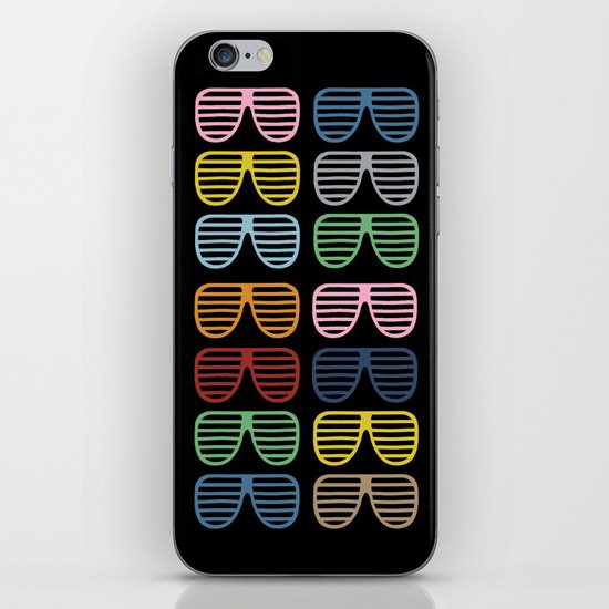 Rainbow Shutter Shades at Night iPhone Skin