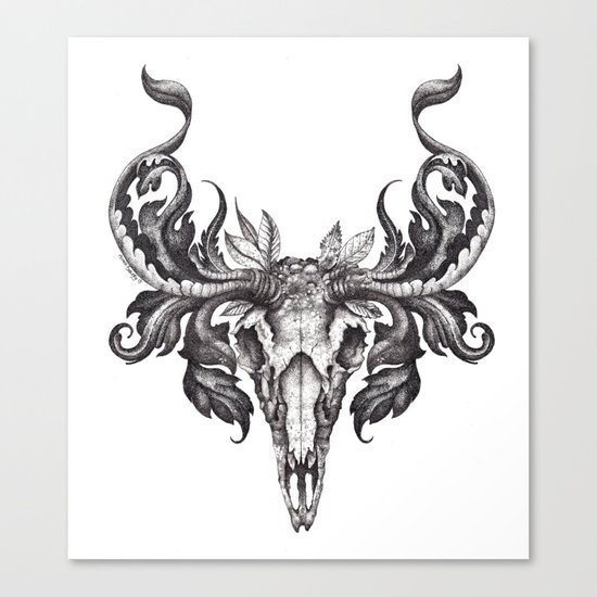 Deer Skull Canvas Print
