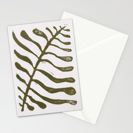 One Hundred-Leaved Plant / Lino Print Stationery Card