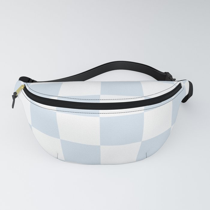 pale blue and white checkered nursery style design for boys Fanny Pack