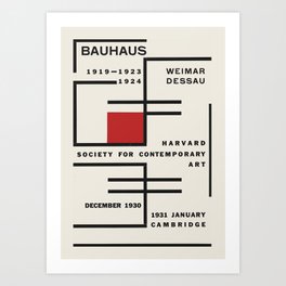 Bauhaus - Exhibition poster for Harvard Society for Contemporary Art, 1931 Art Print