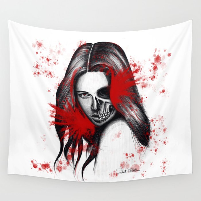 The Half Demon Half Angel Woman V2 Wall Tapestry By Davidoff Society6 The Half Demon Half Angel Woman V2 Wall Tapestry By Davidoff Society6