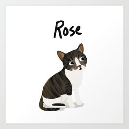 Custom Cat "Rose" Art Print