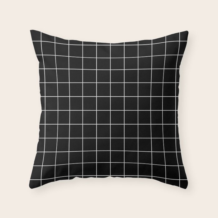 Grid Pattern Line Stripe Black and White Minimalist Geometric Stripes
