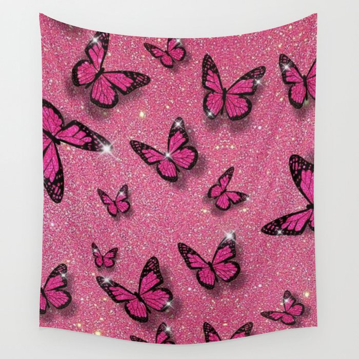 Pink hotsell butterfly tapestry