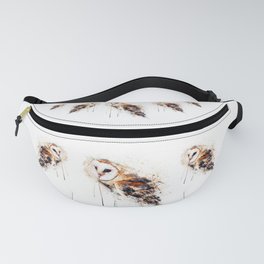 Barn Owl Watercolor Painting Fanny Pack