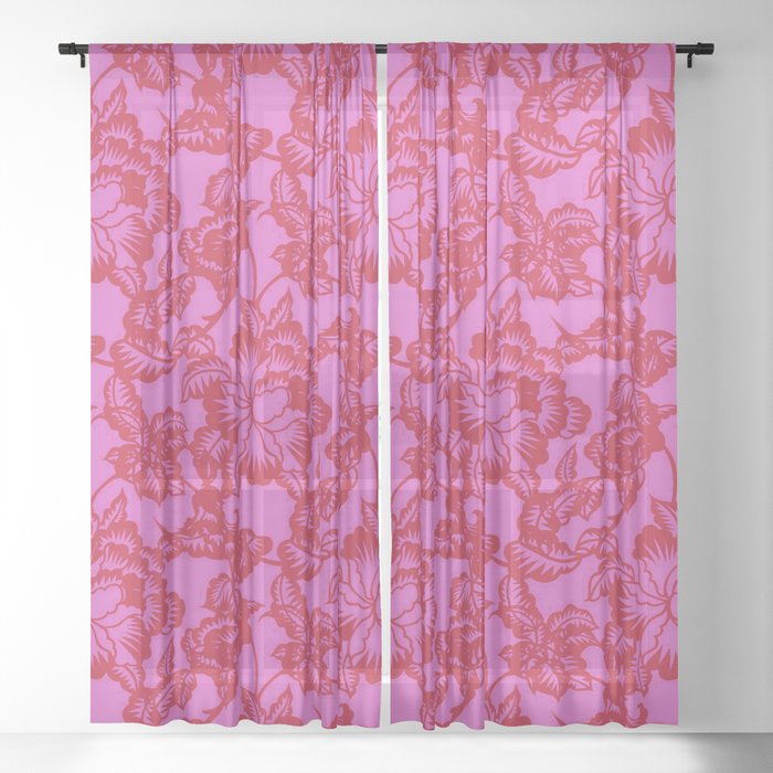 Vintage Floral 24 Sheer Curtain
