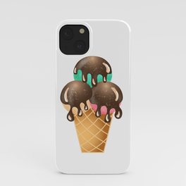 Very cute and look so yummy icecream with chocklate syrup . iPhone Case