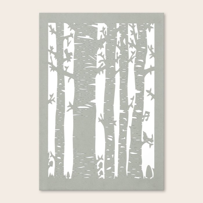 Birch Tree Canvas Print By Amoebablankface Society6