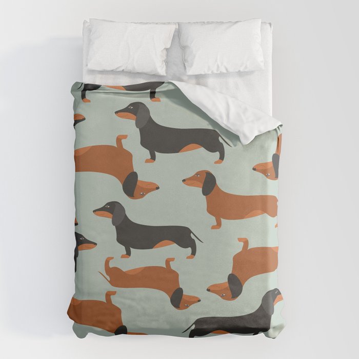 Dachshund Taksa Teckel Weenie dog Duvet Cover by Dainia Society6