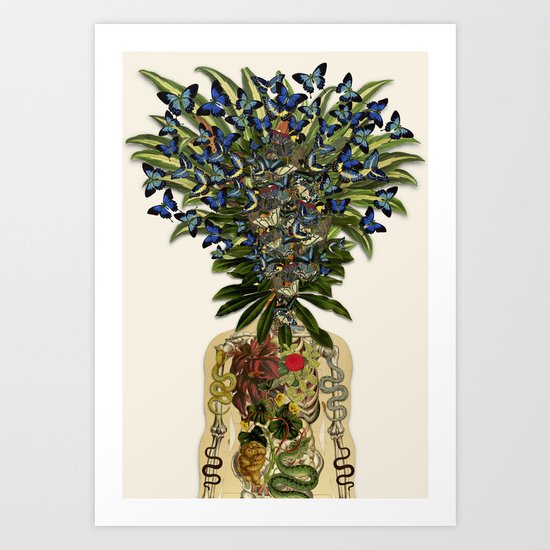 more than you thought anatomical collage by bedelgeuse Art Print