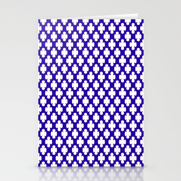 Minimalist Blue and White Shapes Stationery Cards