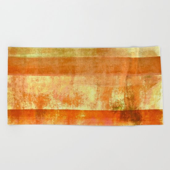 Orange abstract Beach Towel