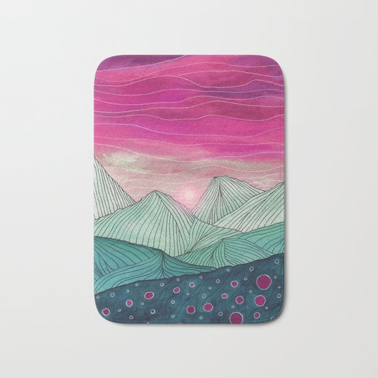 Lines in the mountains XIV Bath Mat