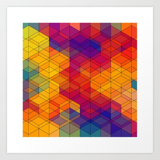 Cuben Intense No.1 Art Print
