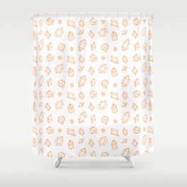 Orange Gems Pattern Shower Curtain