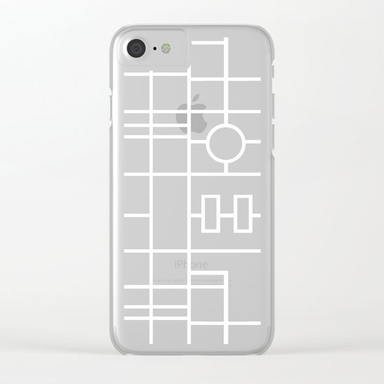 Map With Roundabout Clear iPhone Case