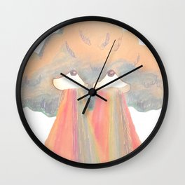Cloud pink Wall Clock