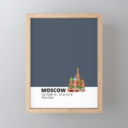 Moscow River Bed Framed Mini Art Print