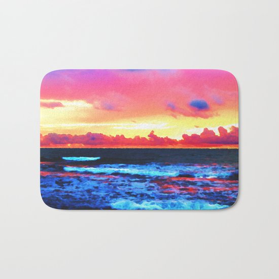Scenic Shoreline Sunrise Bath Mat