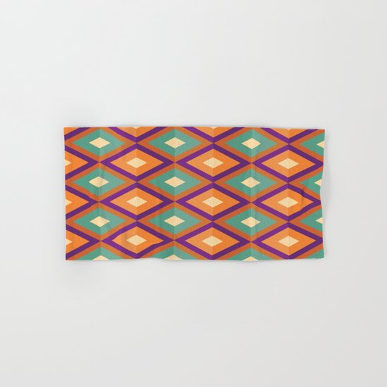 Pattern orange green Hand & Bath Towel