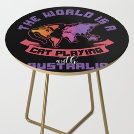 World Is A Cat Play Australia Day Australian Side Table