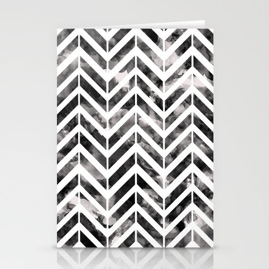 Brush Chevron Stationery Cards