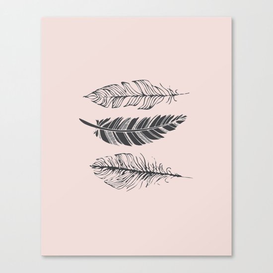Three feathers Canvas Print
