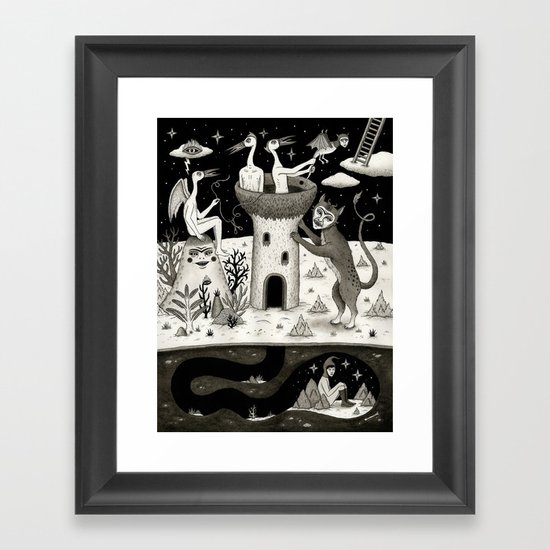 Scissors, String and Solitude Framed Art Print