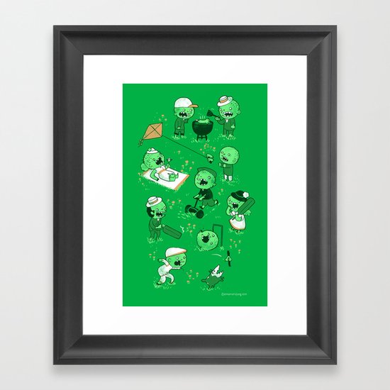 Lawn of the dead Framed Art Print