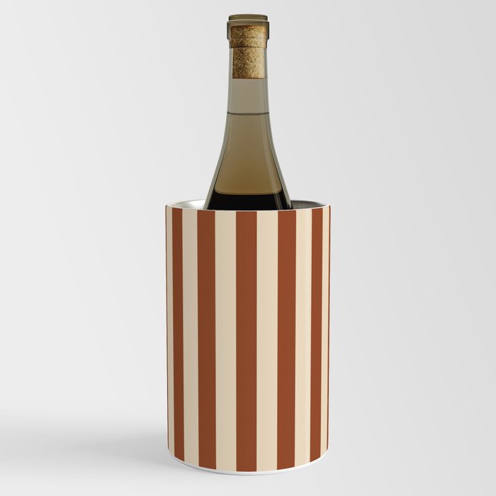 Vintage brown stripes Wine Chiller