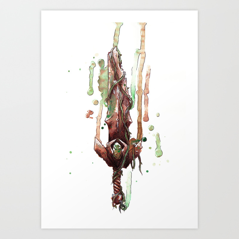 Broken Hero Sword Art Print By Harpps Society6