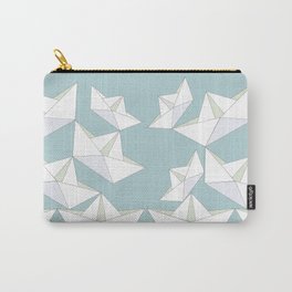 Paper Boats Teal  Carry-All Pouch