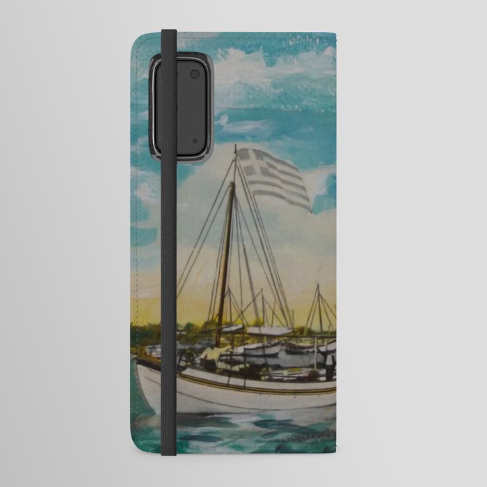 post card in a painting Android Wallet Case